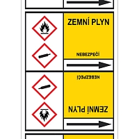 Značení potrubí, zemní plyn